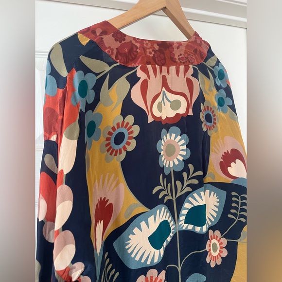 Powder Scandinavian Flora Kimono Jacket in a terracotta colorway - Picture 7 of 9